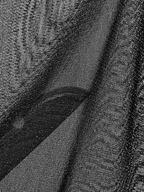 Men's Sexy Tops Sparkling Fabric T-shirts for Party Nightclub,Fashion See-through Mesh Thin Long Sleeve Tee for New Year Christmas 8