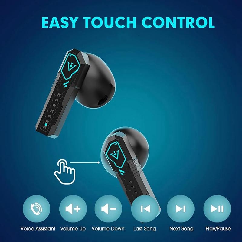 Tai nghe không dây X37 nâng cấp năm 2025 Bluetooth 5.3 Type-C Vỏ sạc Tai nghe chơi game chống ồn 6