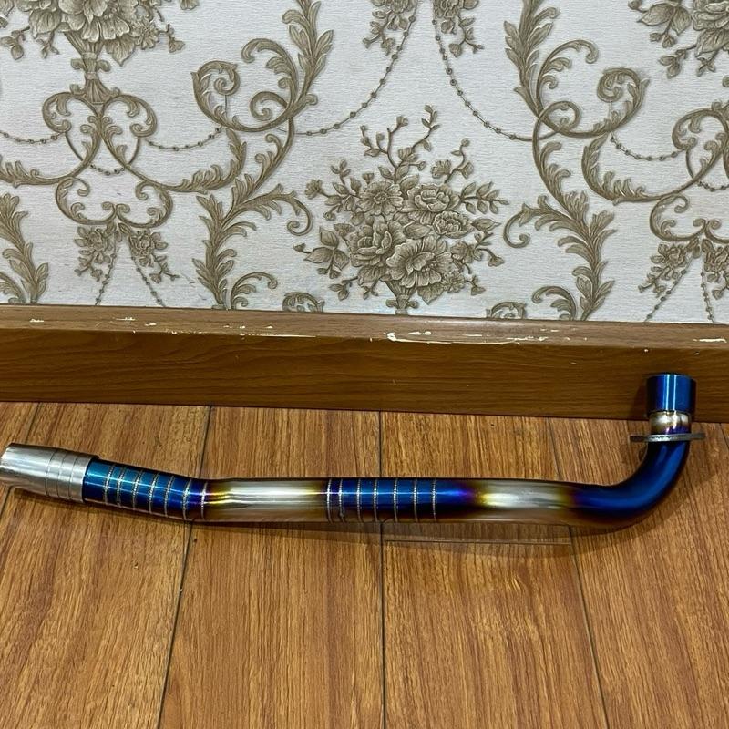 Cổ pô titan cho xe Sirius 50 110 cổ size 27 tăng kèm khâu inox 304