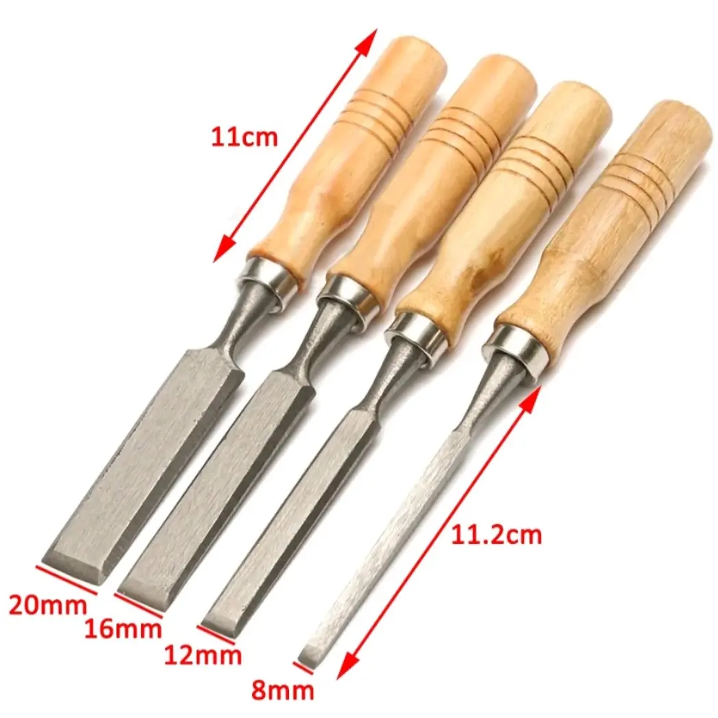 Pahat Kayu 4Pcs  satu set 4pcs Pahat Pahat Murah