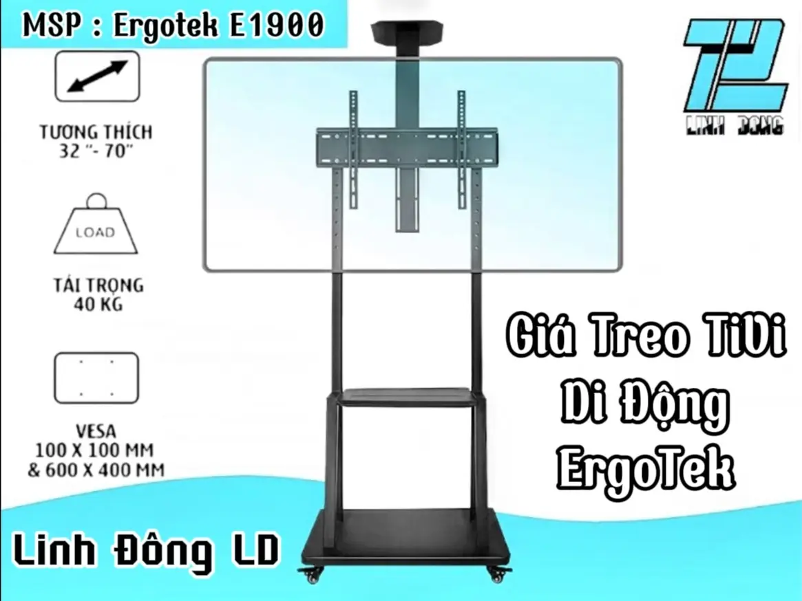 Giá Treo Tivi Di Động Nhập Khẩu 1900 – Lắp TiVi 32-70 inch