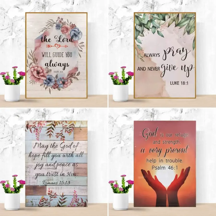 Decors and Beyond Biblical Verses | Motivational Quotes | God's Words MDF Rustic Wood Hanging Wall Decor 14x10 inches Decoration Gift Poster Rectangle Water Proof Ornaments Artistic Print Room Photo