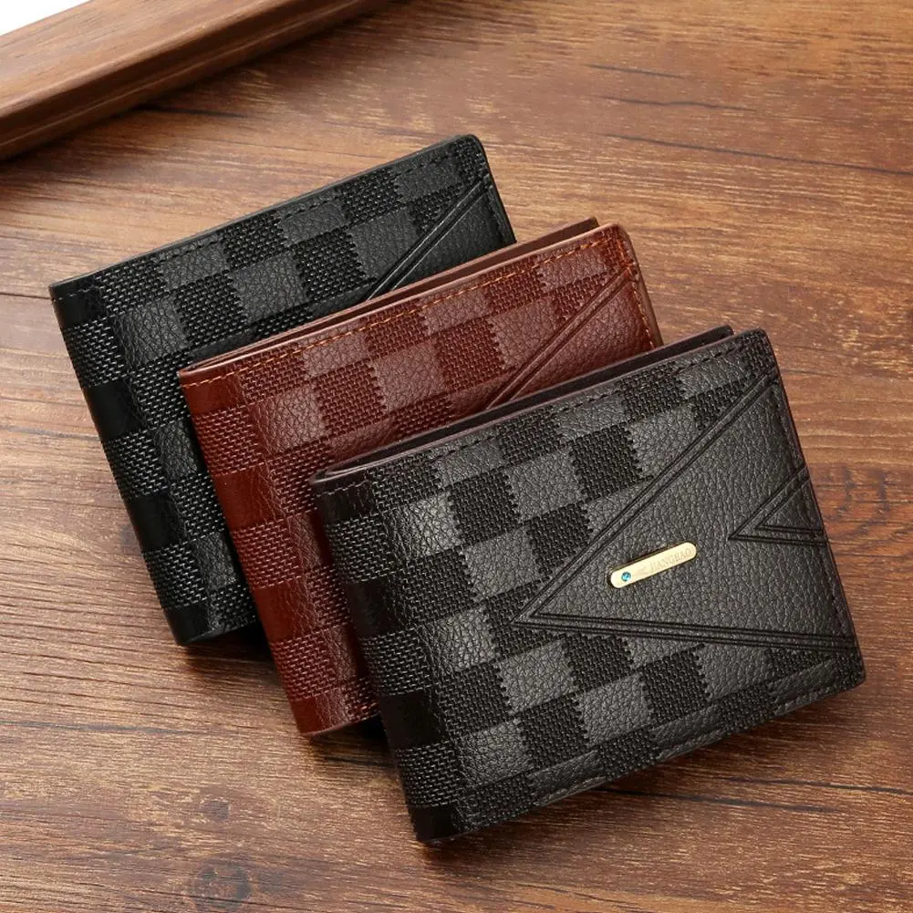 Multi Card Slot Coin Purse Business Office Short Men's Wallet Large Capacity Money Clip Men Card Bag