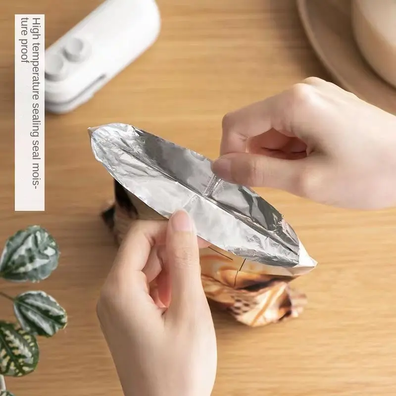 Máy Niêm Phong Mini, Máy Niêm Phong Túi Bánh Quy, Hút Từ Tính, Có Thể Sạc Lại, Thích Hợp Để Bảo Quản Đồ Ăn Nhẹ, Thích Hợp Để Niêm Phong, Bekas Kuih, Máy Niêm Phong 4