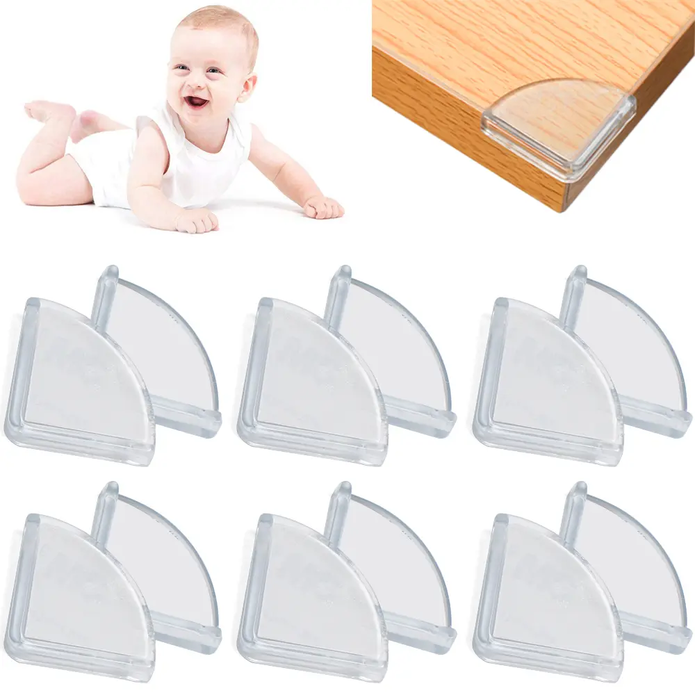 8Pcs Soft Desk Kids Security Edge Protection Anticollision Strip Table Corner Protector Corner Guards