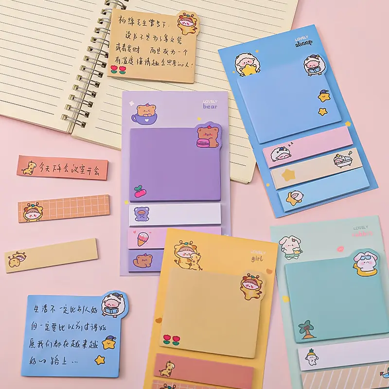 STICKY NOTE DAN PEMBATAS BUKU 4 LINE PAPER / POST-IT NOTES / MEMO KERTAS / PEMBATAS BUKU / PENANDA / INDEX