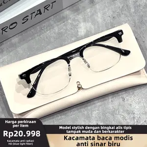 【On Sale】Kacamata Baca Lensa Anti Radiasi PlusFrame Modis Frame Fashion Stylish Unisex Pria Wanita Anti Sinar Biru