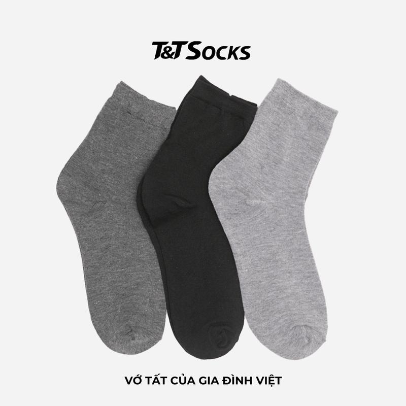 [Combo 20 Đôi] Vớ Tất Cổ Dài Nam Nữ T&T Socks Mềm Mại Thoáng Khí - CD01