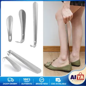 Sendok Sepatu Stainless Shoe Horn Shoehorn Travel Alat Bantu Pakai Shoe Perawatan Sepatu Wanita Pria Pantofel Kulit Sport Olahraga Running Basket Tenis Badminton Shoe Horn