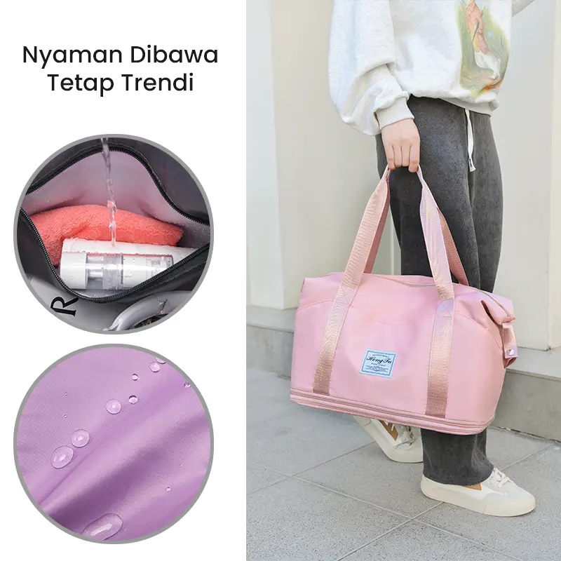 Freeknight Tas Travel Lipat Gym Anti Air Tas Hand Carry Foldable Travel Bag Waterproof Koper Jinjing Mini Mudik TTB02 5