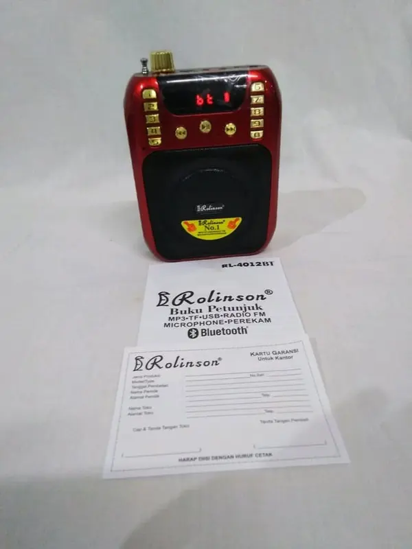 COD Speaker Rolinson RL-4049 SERI-4012 Original Speaker Pinggang MP3 + Radio + Mic Rolinson RL- 4012 Speaker Terbaru 5