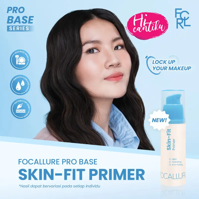 FOCALLURE Skin-Fit Primer Anti-Cakey Locks Makeup Oil-Control Hybrid Probase 0