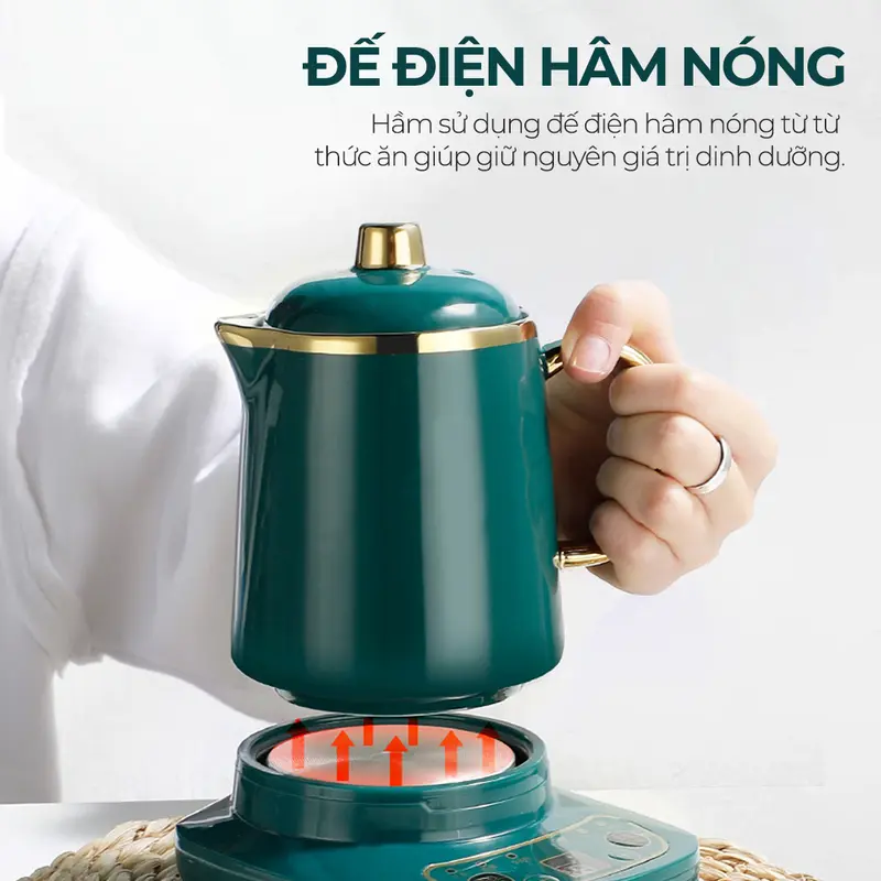 Cốc Chưng Yến, Cốc Hầm Đa Năng Kèm Thìa Bát Sứ Cùng Màu nồi nấu mini 500ml, 600ml, 800ml, hâm nóng, hãm, pha trà Máy Làm Sữa 7