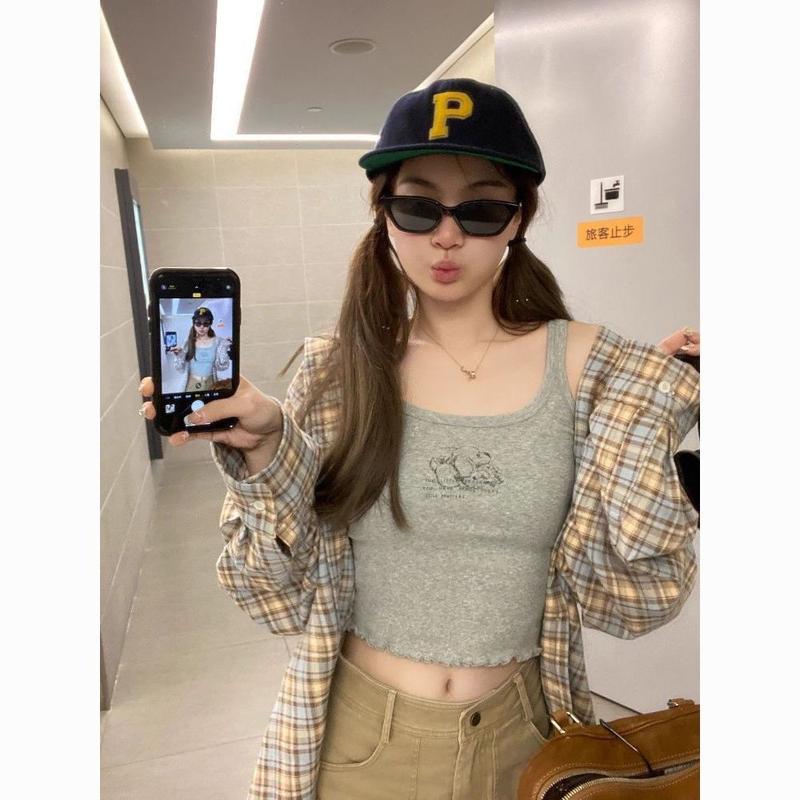 Product Introduction of Fun Dog Print Tank Top 2025 Summer New Cropped Chic Blouse 12