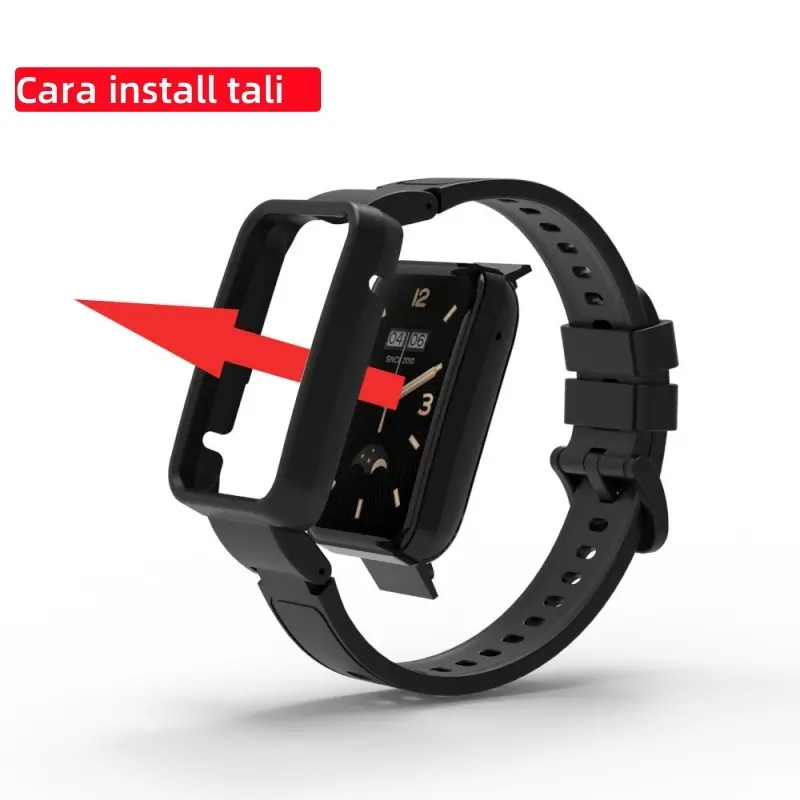2 in 1 Case+Strap for Redmi Band 2 Tali Xiaomi Band 8 Acitve Silicone Strap silikon 3