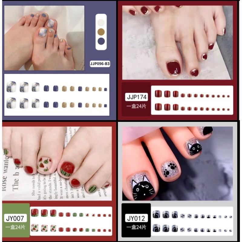 bộ 24 móng chân giả nhiều mẫu - Nail Thanh Tam