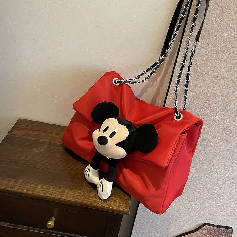 2024 Large Capacity Cute Mickey Doll Hobo Bag Niche Messenger Bag All-Match Cartoon New Cute Shoulder Bag