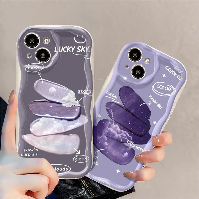 Casing Hp OPPO A58 4G A78 4G Case pola langit HP berbintang casing ponsel bungkus softcase penuh tekstur lembut kesing 2