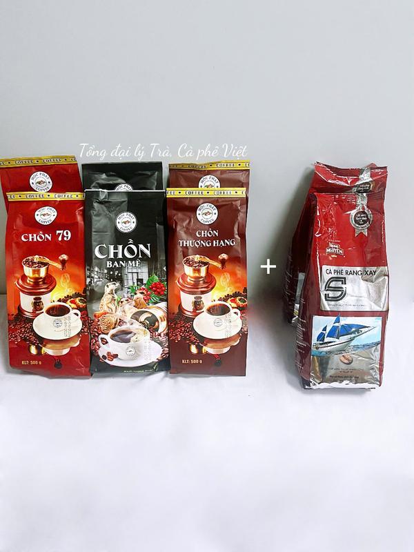  B1 - Combo 3kg cà phê hương chồn +1kg cà phê rang xay S500g Trung nguyên Coffee 