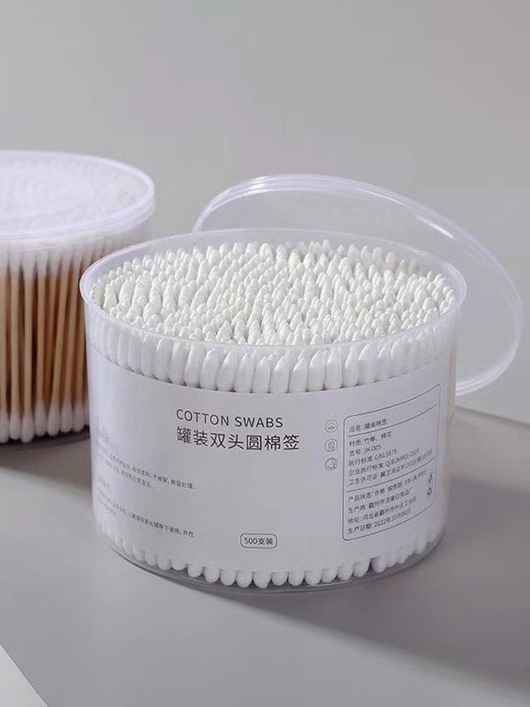 Product Introduction of 500PCS Disposable Cotton Swab Box With Double End Round Head For Makeup And Makeup Removal Daily Cleaning Pet Care Multi-purpose 13