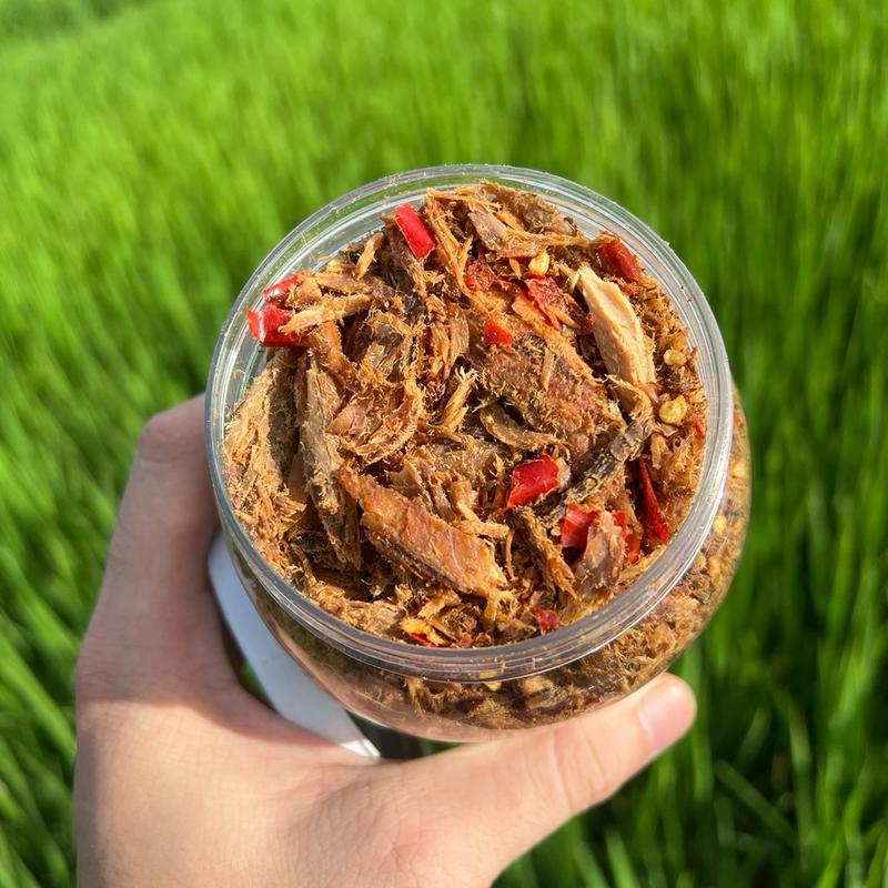Cá Khô Giã Tỏi Tây Bắc Hũ Lớn 500g Siêu Cay
