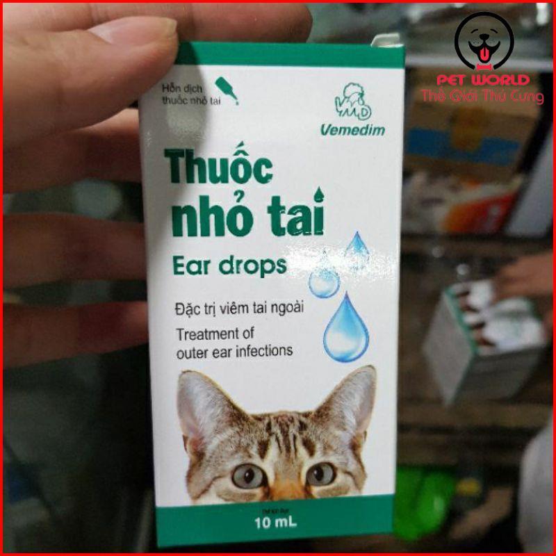 NHỎ TAI ĐẶC TRỊ VIÊM TAI CHÓ MÈO VEMEDIM 10ML 1
