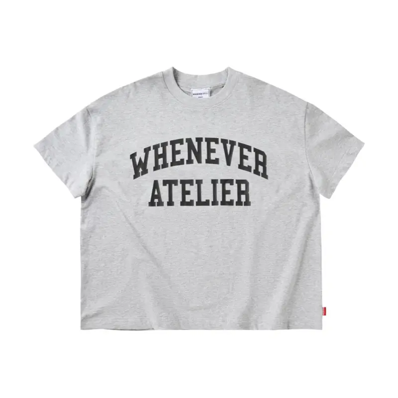 “WHENEVER" Áo Thun Basic Hình In - BASIC T-SHIRT / GREY