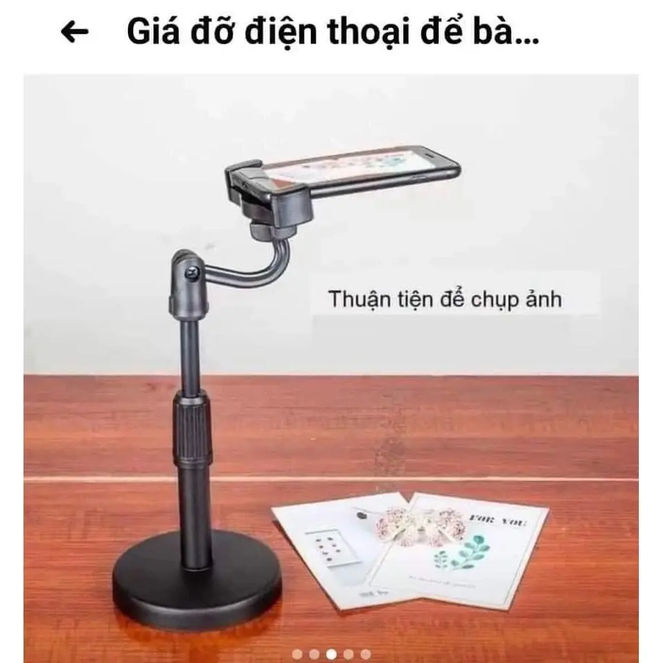 Giá Đỡ Điện Thoại để bàn, nhỏ gọn, di động, Cây Livestream, Gậy Chụp Hình, Gậy Quay Video 360, Kệ Điện Thoại, Monopod Chắc Chắn