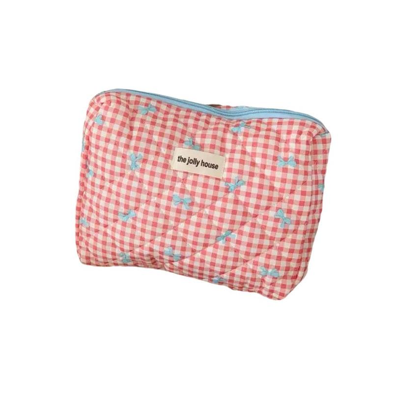Product Introduction of Bowknot Cosmetic Bag Portable Soft Handbag Toiletries Capacity Bag Student Large Storage Bag 24