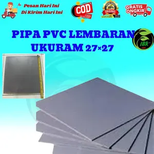 PVC LEMBARAN PIPA PARALON LEMBARAN 27 ×27 UNTUK BAHAN MINIATUR