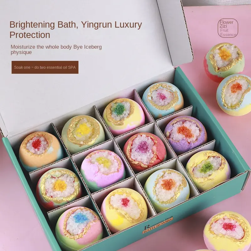 Bom tắm, Muối đại dương, 60g, Bóng tắm bong bóng tinh dầu Dưỡng Body Dưỡng Da Body