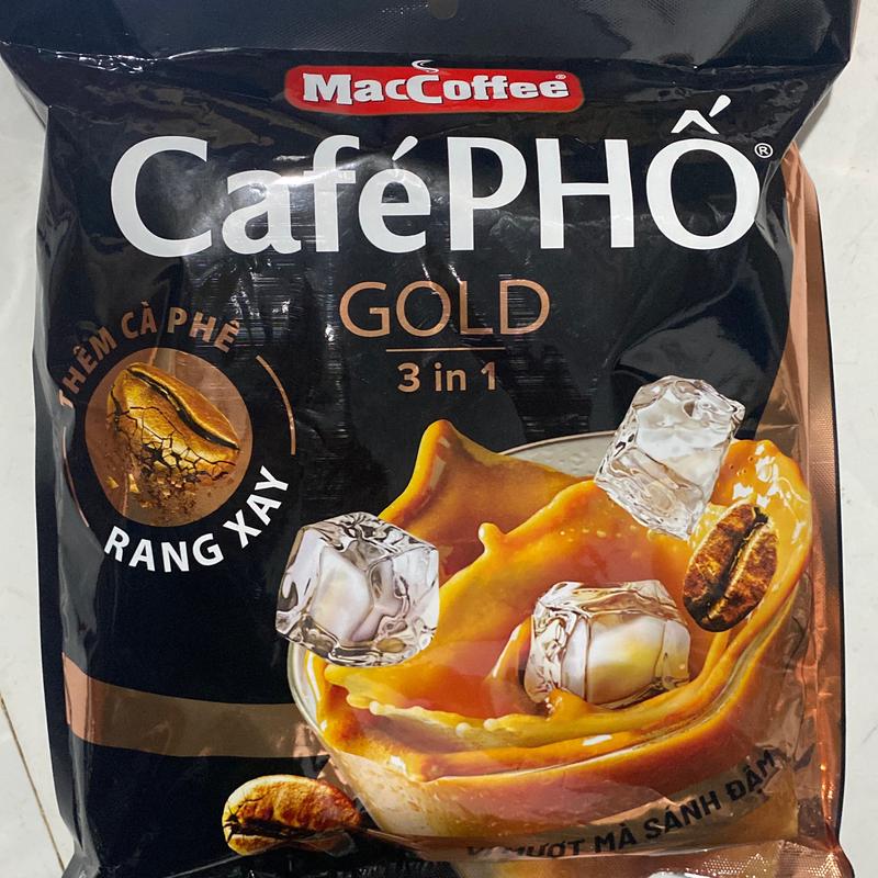 Maccoffee Cafe PHỐ gold 3in1 vị mượt mà sánh đậm  870gr ( 30gói x 29gr) Cà Phê