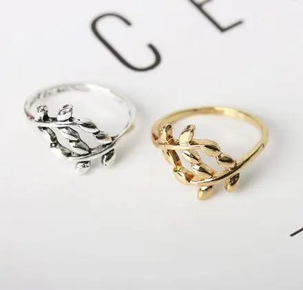 CINCIN KOREA MOTIF DAUN COD (GOLD)