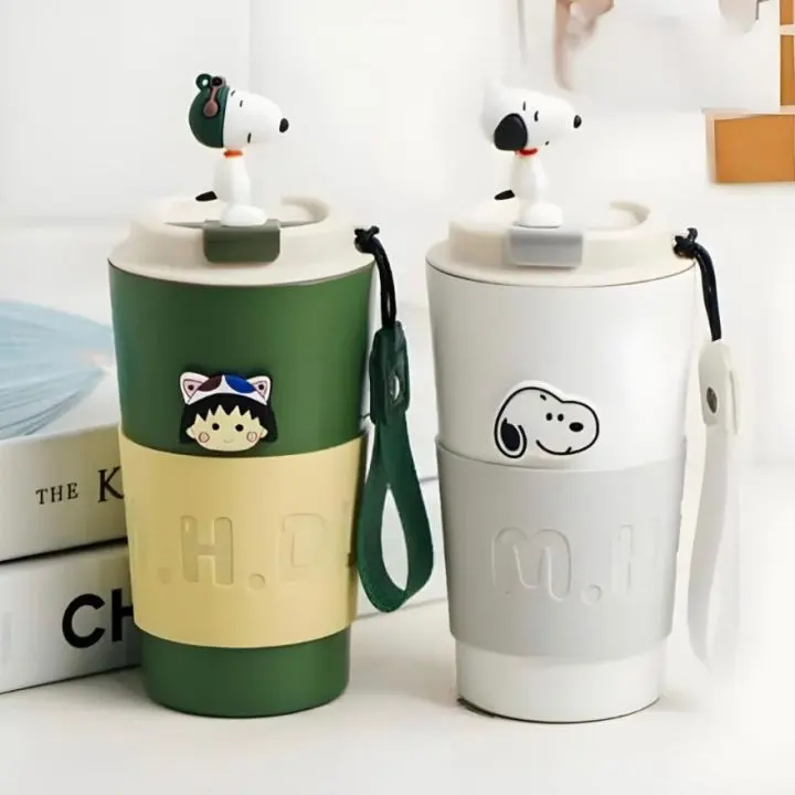 Termos Kopi Snoppy Karakter Boneka Termos Stainless Steel Vacuum Flask - WHCollection