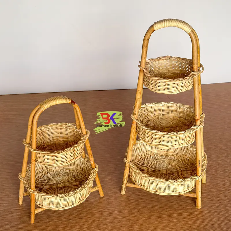 Keranjang Bawang / Rak Bumbu Rotan Susun / Tempat Rempah Dapur kitchen susun hitam 7