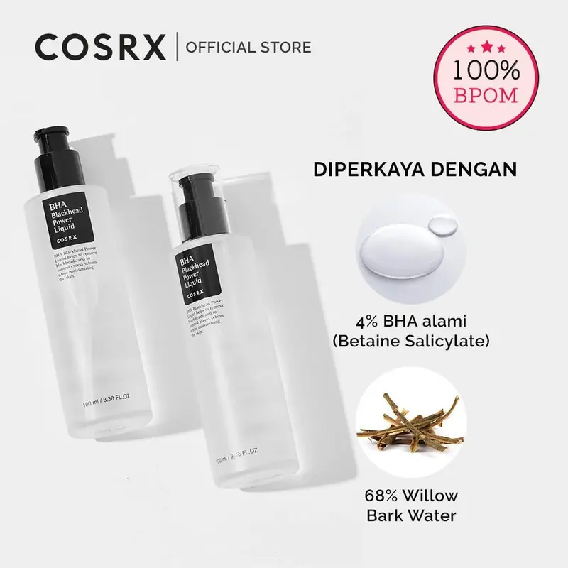 COSRX BHA Blackhead Power Liquid 100 Ml - Toner Eksfoliator Untuk Komedo Hitam(Essence Untuk Blackhead) - Skincare 1