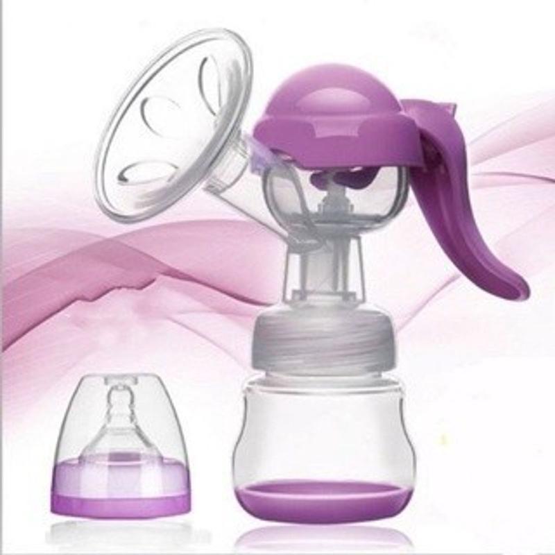 Máy hút sữa cầm tay cho mẹ và bé kèm núm bình silicon nhựa PP an toàn
