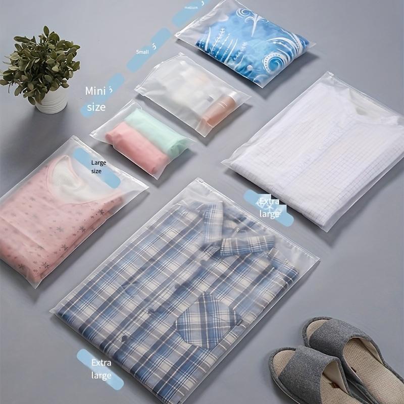Product Introduction of Travel Shirt Packaging Bag Set, 10pcs Transparent Zipper Clothing Storage Bag for Jeans, Pants & T-shirts, Travel Accessories, Household Storage Organizer, Travel Essentials 11