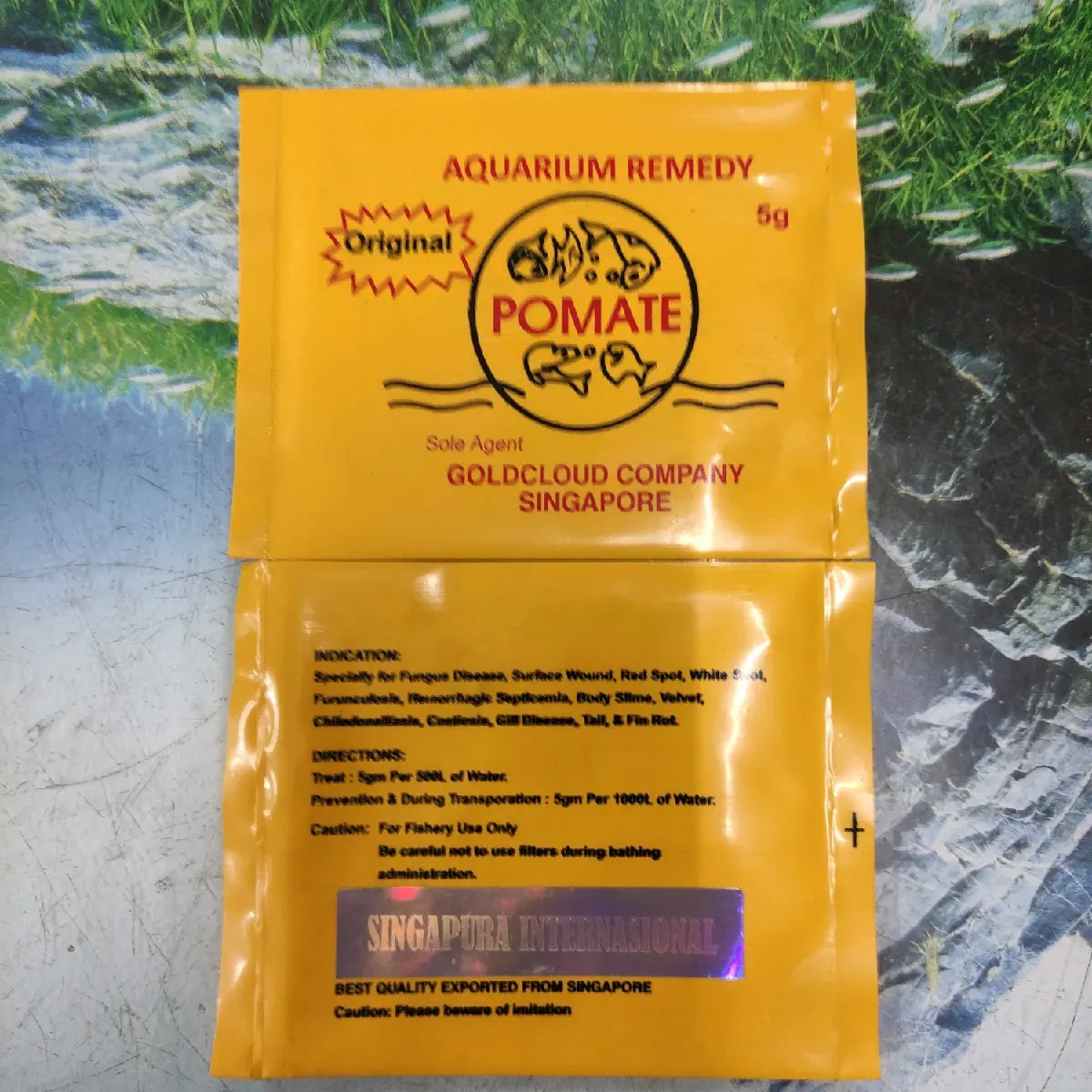 POMATE Aquarium remedy 5 gr original obat ikan