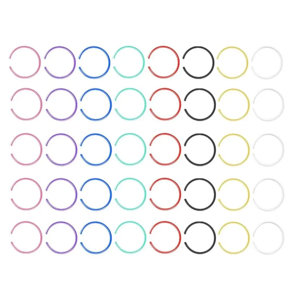 Stainless Steel Nose Ring  Hoop for Women Girls  60pcs-White