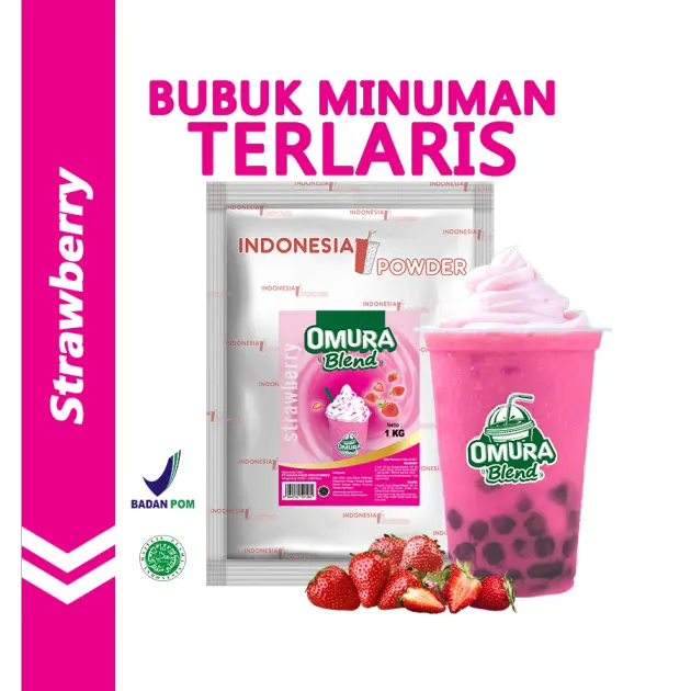 Rasa Strawberry 1Kg (Stroberi) / Bubuk Minuman Omura Blend