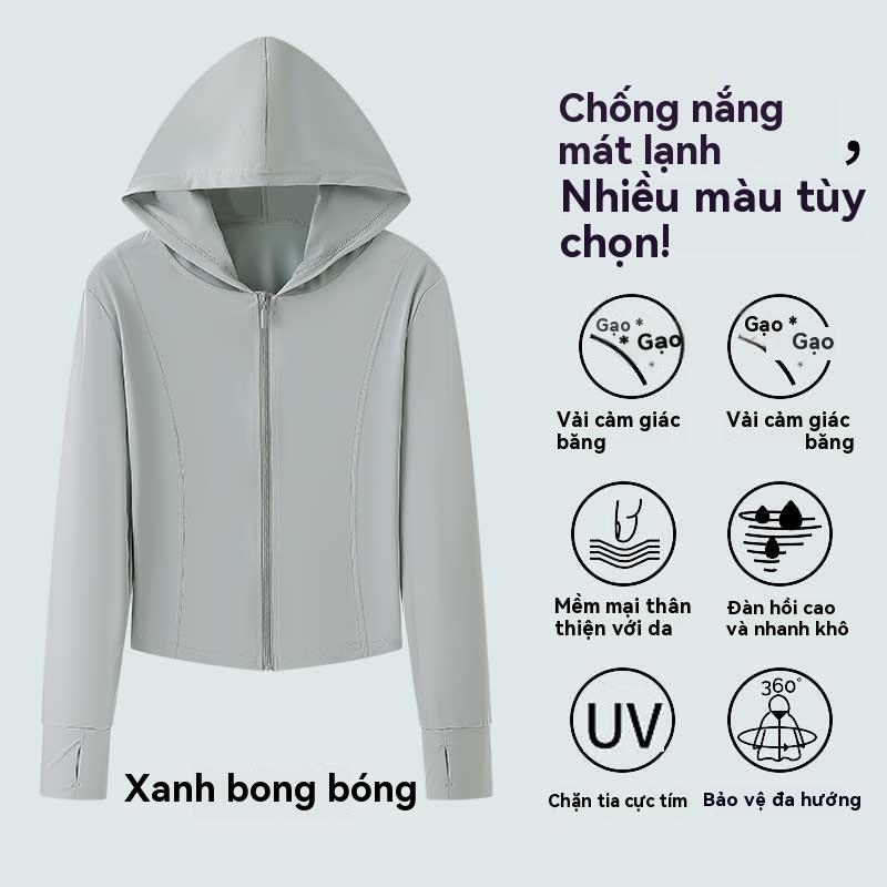 Quần Áo Chống Nắng, Chống Tia UV, Cảm Giác Băng Mùa Hè, Quần Áo Da Thoáng Khí, Thích Hợp Cho Các Hoạt Động Ngoài Trời, Áo Khoác Thể Thao, Mỏng 8
