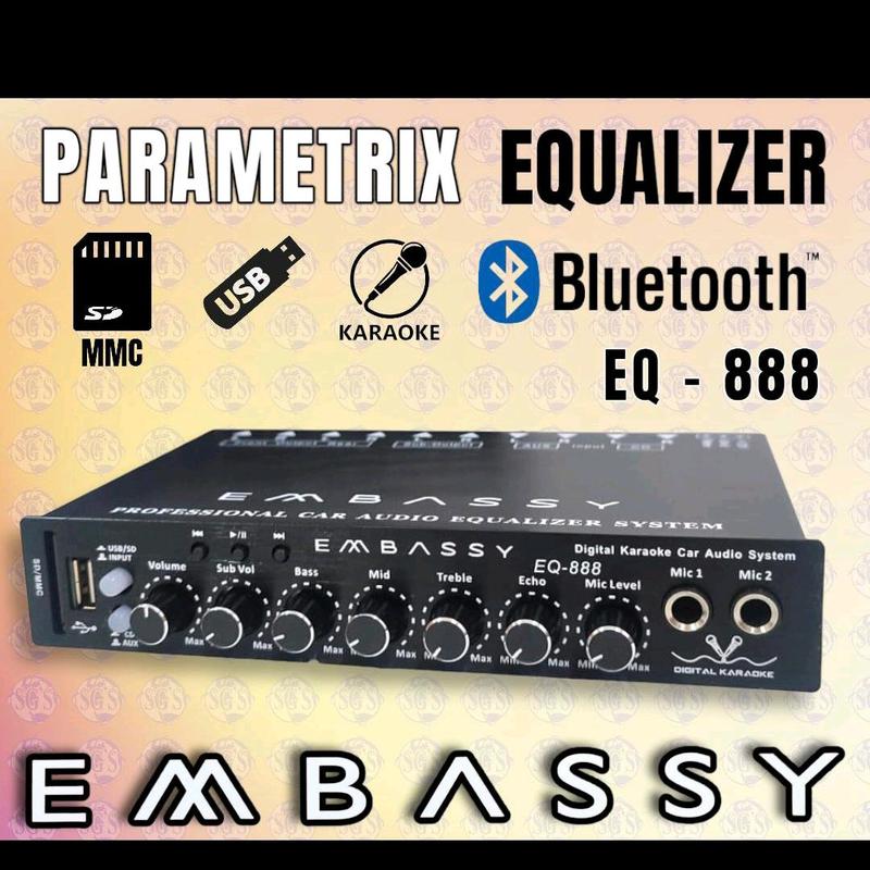 Parametrik Equalizer Plus Usb Mp3 Bluetooth Pre Amp Embassy EQ 888 ...