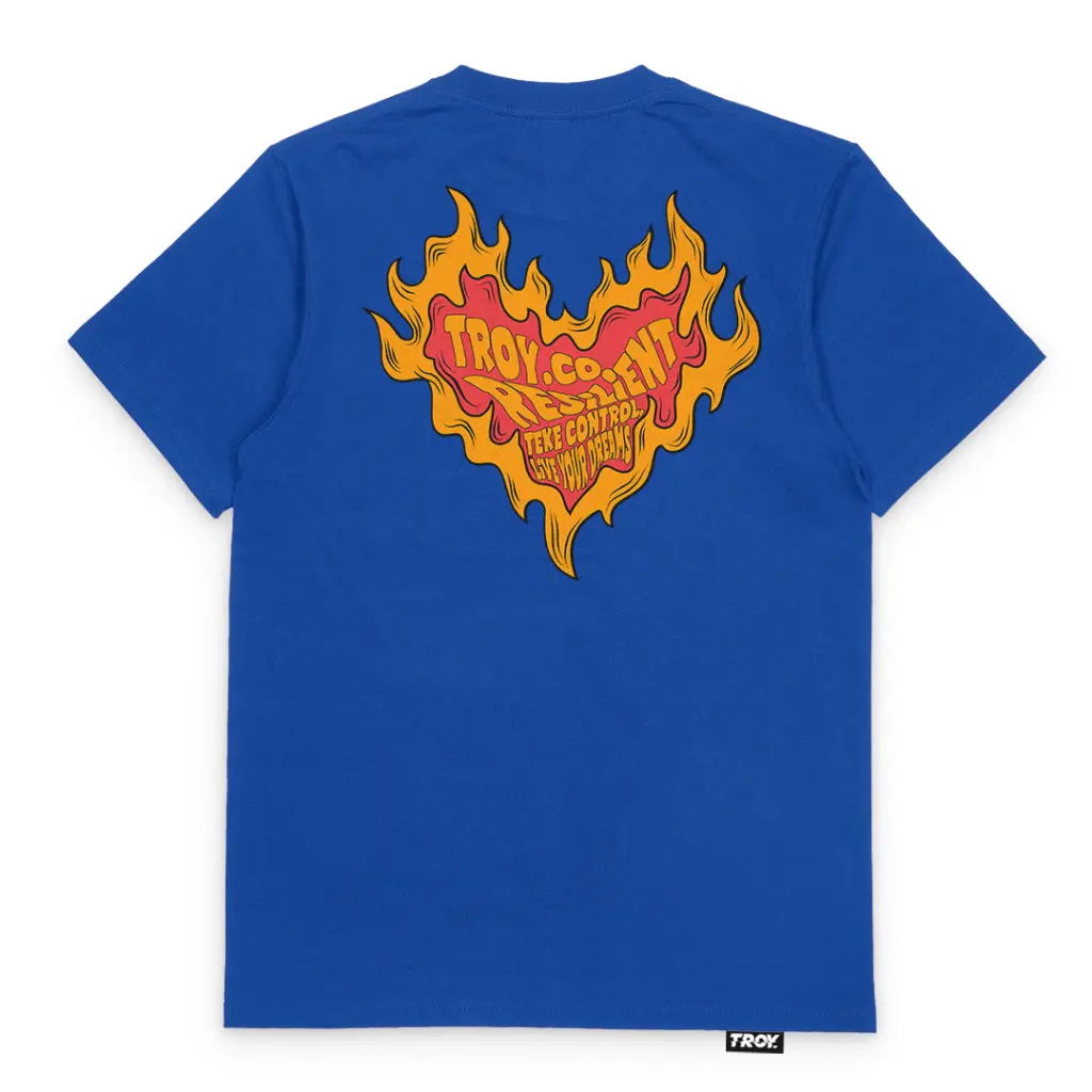 Troy Company Tshirt Royal Blue Resilient Heart - Kaos Pria Lengan Pendek Biru Benhur MT 2413