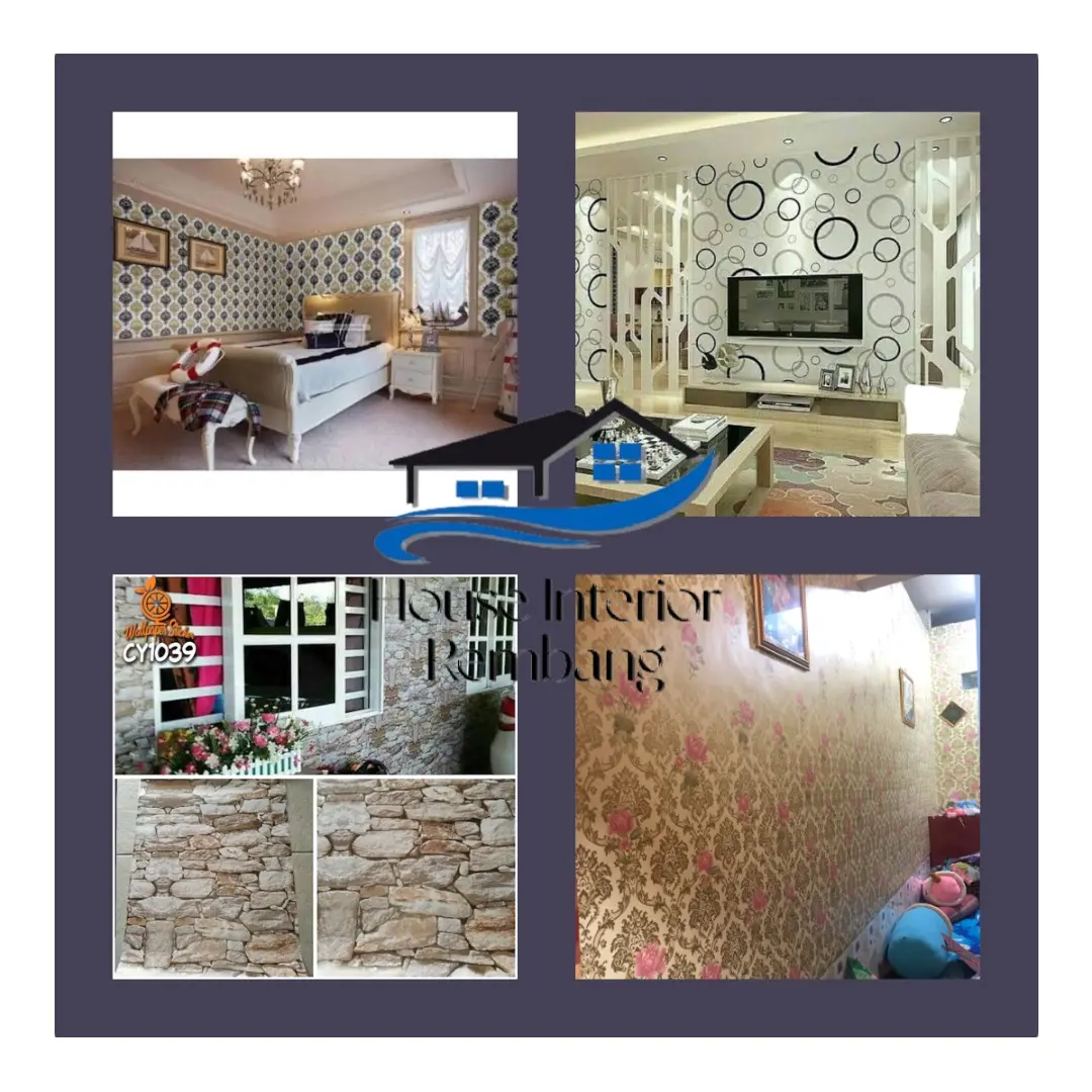 PROMO 3 Roll rol Wallpaper Stiker wallpaper dinding Wallstiker Dinding Wallpaper Kamar  Tidur  wallpaper ruang tamu 45 cm X 10 meter COD cod Tahan air Bunga Berwarna Dekorasi Hadiah