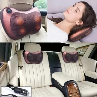 Portable Onboard 4 Heated Rollers Car Home Massage Pillow