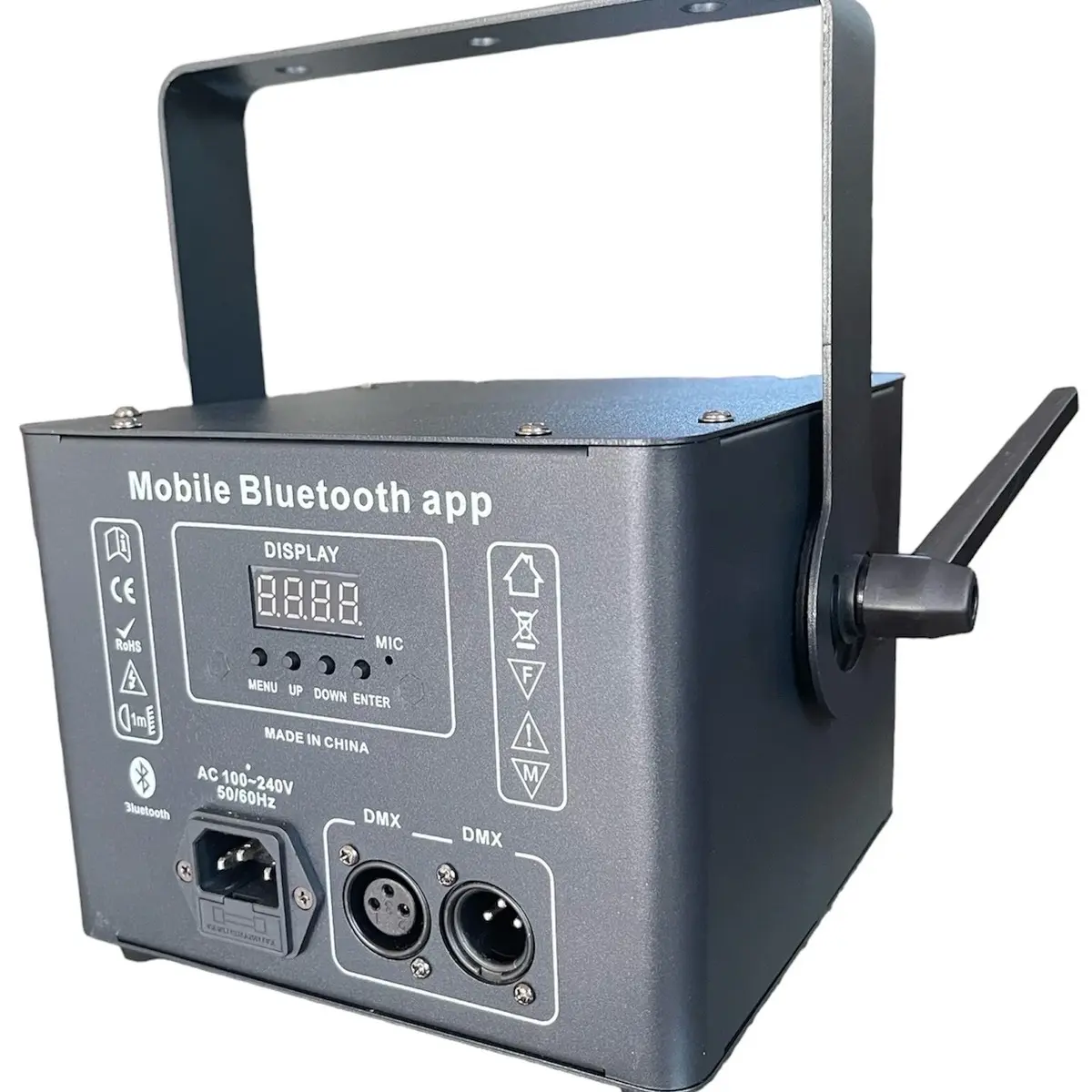 Đèn laser công xuất 5 w kết nối với app điện thoại để lập trình, vẻ đồ hoạ hoặc viết chữa theo ý thích  dùng cho sân khấu sự kiện hoặc quán bar phòng hát