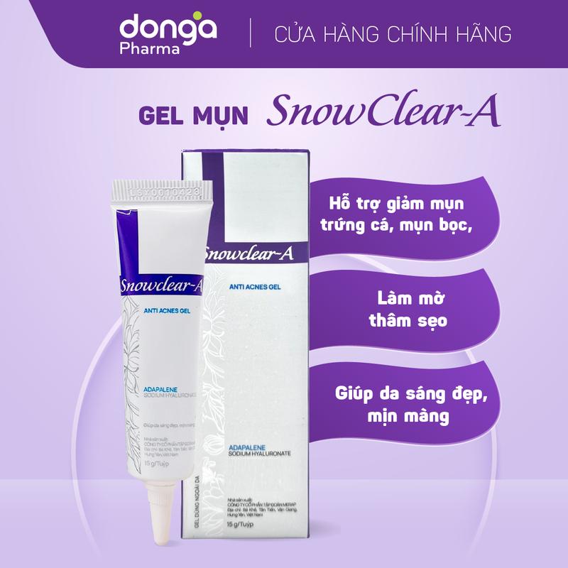 Gel hỗ trợ ngừa mụn SnowClear-A làm mờ thâm, giúp sáng da - Tuýp 15g Women Skincare