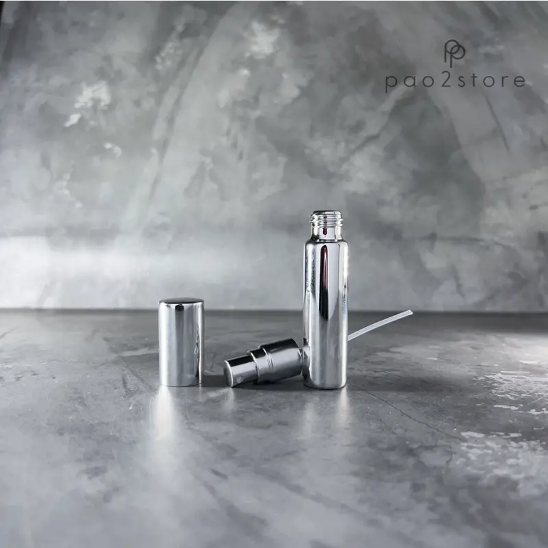 Botol Spray 10ml Kaca Metallic / Metalik Coated - Parfum Travel Size Isi Ulang Decant Aluminium Glass 2