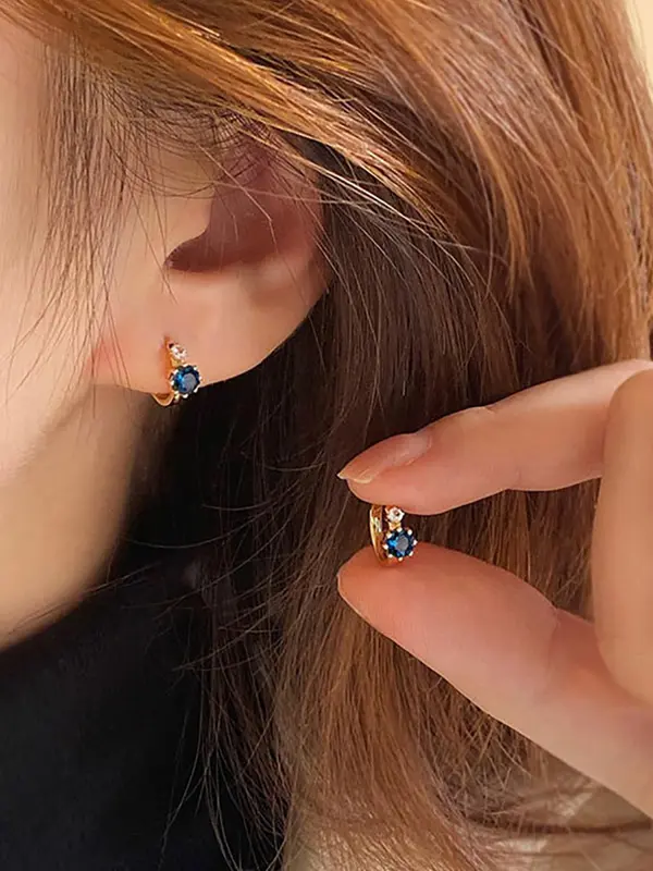 925 Sterling Silver Fashion Retro Zircons Design Earrings, Elegant Jewelry for Women, Trendy All-match & Exquisite Jewelry for Birthday Gift 2